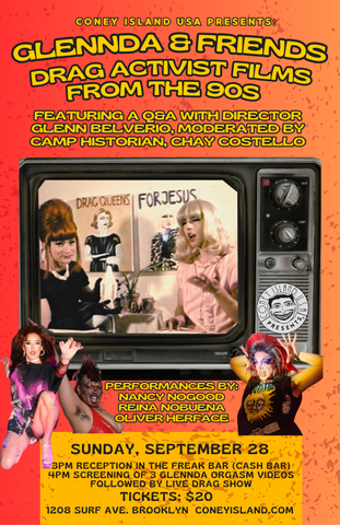 Glennda & Friends Drag Activist Films From The '90s + Live Drag Show - Sunday, September 28 2025 - 4pm