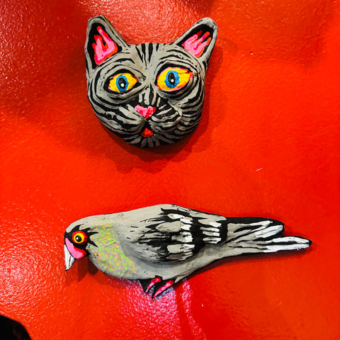 Art - Paper Mache Pigeon or Cat