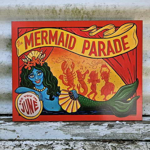 Art - Mermaid Parade Wood Plaque