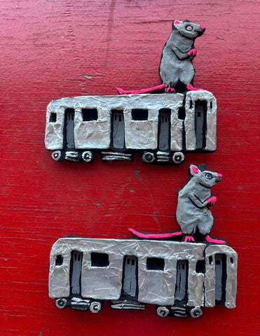 Art - Paper Mache Blue, Subway Rat, They Live