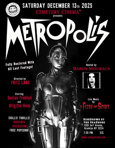 Cemetery Cinema: Metropolis - Saturday, December 13, 2025 - 7:30pm