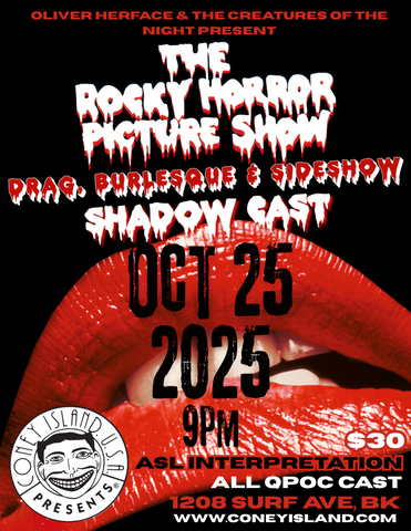 Creatures of the Night: A Drag, Burlesque & Sideshow Shadow Cast of the Rocky Horror Picture Show - Saturday, October 25, 2025 - 9:00pm