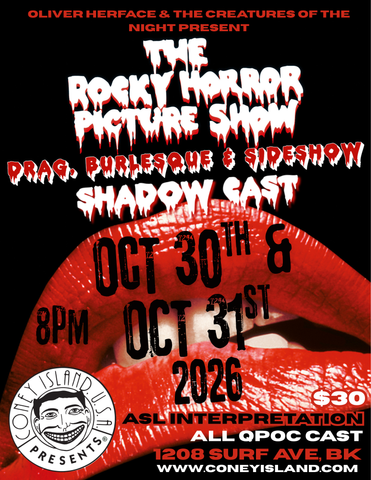 Creatures of the Night: A Drag, Burlesque & Sideshow Shadow Cast of the Rocky Horror Picture Show - Friday, October 30, 2026 - 8:00pm