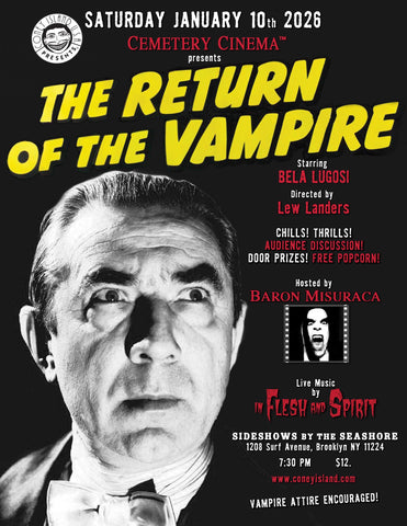 Cemetery Cinema: The Return of the Vampire - Saturday, January 10, 2026 - 7:30pm