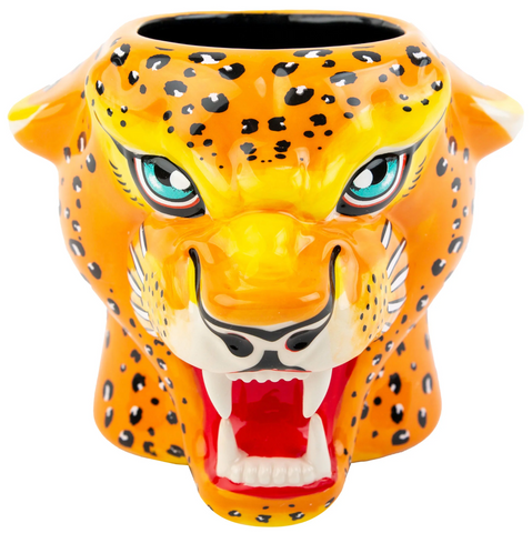 Glass Container - Jaguar Head