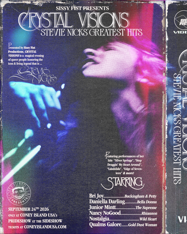 Sissy Fist Presents: CRYSTAL VISIONS - Stevie Nicks Greatest Hits - Friday, September 24, 2026 - 8pm
