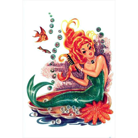 Poster - 50s Redhead Mermaid