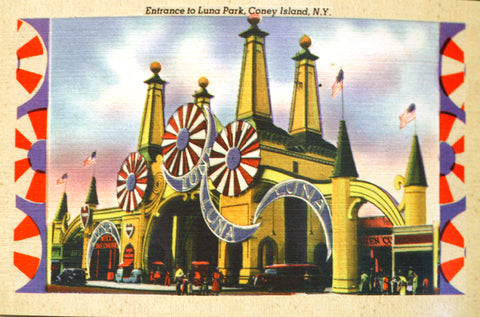 Postcard - Entrance to Luna Park
