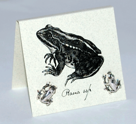 Earrings - Frog Silver