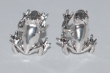 Earrings - Frog Silver