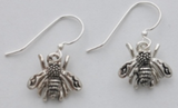 Earrings - Hanging Bee Silver