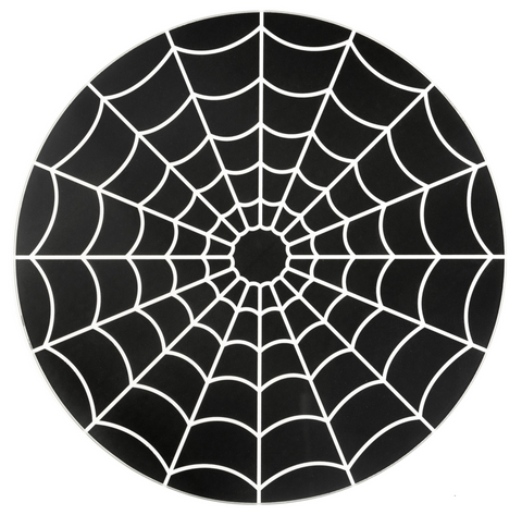 Glass Cutting Board - Spider Web and Coffin