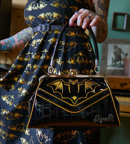 Purse - Bat Gold Kisslock