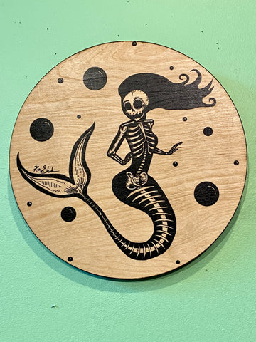 Art - Mermaid Skeleton Plaque