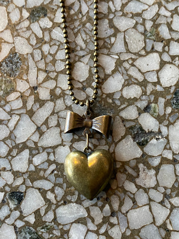 Necklace - Brass Heart