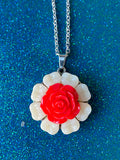 Necklace - Flower Rose Teeth